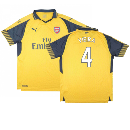 Arsenal 2016-17 Away Shirt ((Mint) S) (Vieira 4)