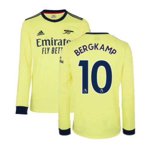 Arsenal 2021-2022 Long Sleeve Away Shirt (BERGKAMP 10)