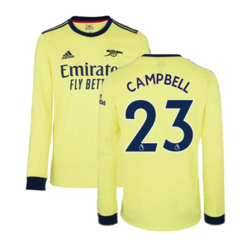 Arsenal 2021-2022 Long Sleeve Away Shirt (CAMPBELL 23)