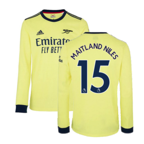 Arsenal 2021-2022 Long Sleeve Away Shirt (MAITLAND NILES 15)