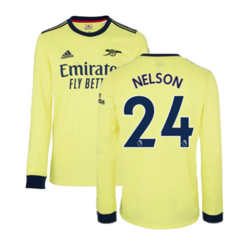 Arsenal 2021-2022 Long Sleeve Away Shirt (NELSON 24)