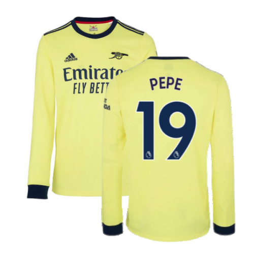 Arsenal 2021-2022 Long Sleeve Away Shirt (PEPE 19)