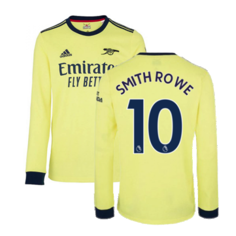 Arsenal 2021-2022 Long Sleeve Away Shirt (SMITH ROWE 10)