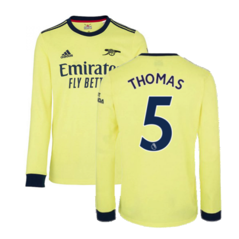 Arsenal 2021-2022 Long Sleeve Away Shirt (Thomas 5)