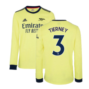 Arsenal 2021-2022 Long Sleeve Away Shirt (TIERNEY 3)