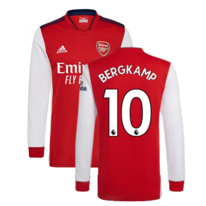 Arsenal 2021-2022 Long Sleeve Home Shirt (BERGKAMP 10)