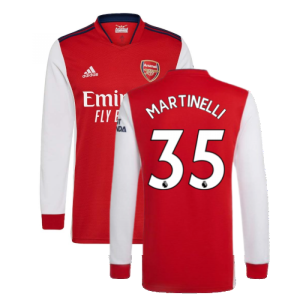 Arsenal 2021-2022 Long Sleeve Home Shirt (MARTINELLI 35)