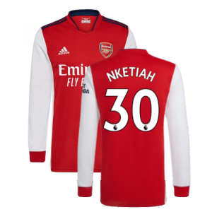 Arsenal 2021-2022 Long Sleeve Home Shirt (NKETIAH 30) Arsenal 2021-2022 Long Sleeve Home Shirt (NKETIAH 30)