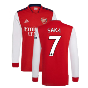 Arsenal 2021-2022 Long Sleeve Home Shirt (SAKA 7) Arsenal 2021-2022 Long Sleeve Home Shirt (SAKA 7)