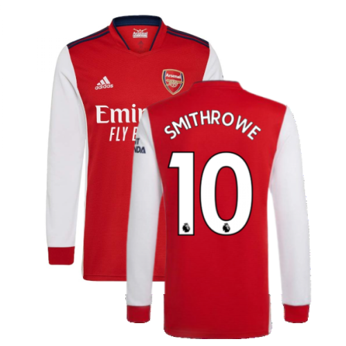 Arsenal 2021-2022 Long Sleeve Home Shirt (SMITH ROWE 10)