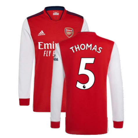 Arsenal 2021-2022 Long Sleeve Home Shirt (Thomas 5)