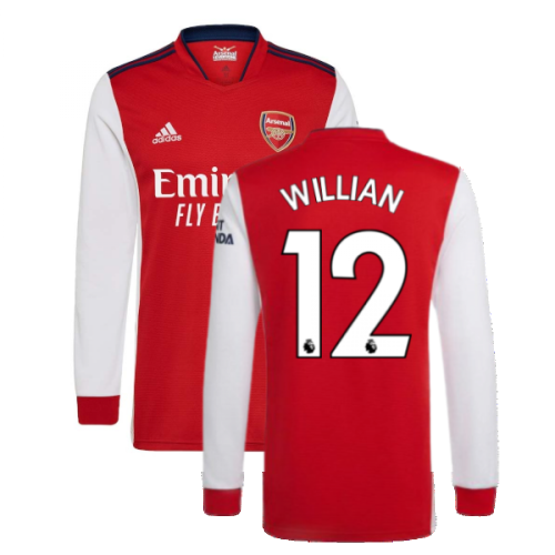 Arsenal 2021-2022 Long Sleeve Home Shirt (WILLIAN 12)