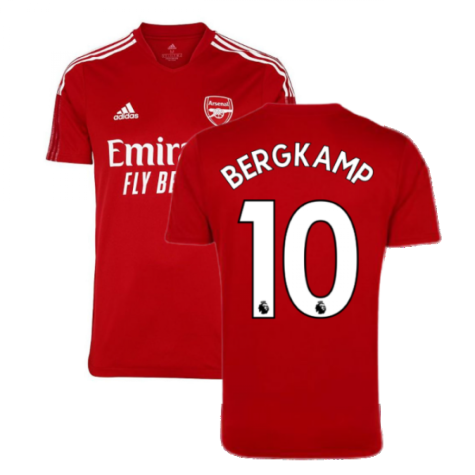 Arsenal 2021-2022 Training Shirt (Active Maroon) - Kids (BERGKAMP 10)