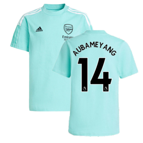 Arsenal 2021-2022 Training Tee (Acid Mint) (AUBAMEYANG 14)