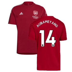 Arsenal 2021-2022 Training Tee (Active Maroon) (AUBAMEYANG 14)