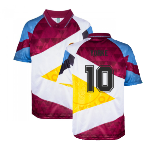 Aston Villa 1990 Mash Up Retro Football Shirt (Yorke 10)