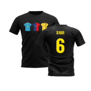 Barcelona 2008-2009 Retro Shirt T-shirt (Black) (Xavi 6)