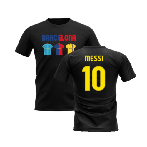 Barcelona 2008-2009 Retro Shirt T-shirt - Text (Black) (Messi 10)