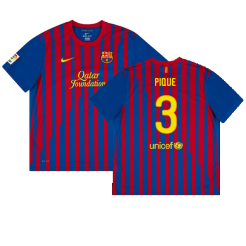 Barcelona 2011-12 Home Shirt ((Very Good) M) (Pique 3)