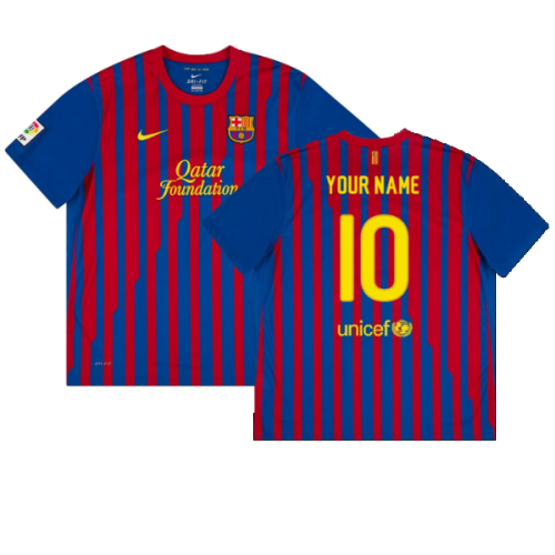 Barcelona 2011-12 Home Shirt ((Very Good) M) (Your Name)