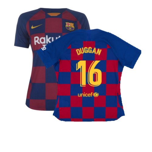 Barcelona 2019-20 Womens Home Shirt (Vaporkit) ((Excellent) S) (Duggan 16)
