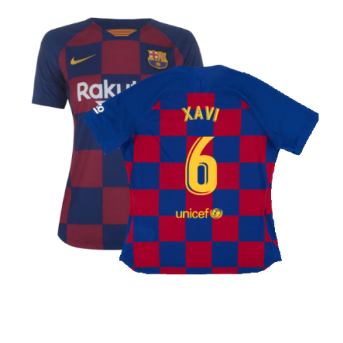 Barcelona 2019-20 Womens Home Shirt (Vaporkit) ((Excellent) S) (XAVI 6)