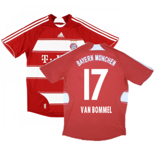 Bayern Munich 2007-09 Home Shirt ((Good) S) (Van Bommel 17)