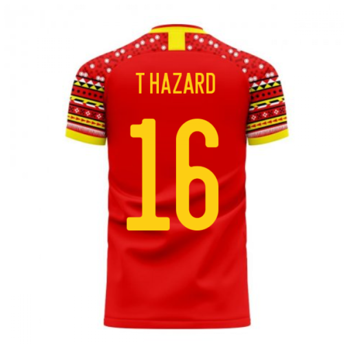 Belgium 2024-2025 Home Concept Football Kit (Libero) (T HAZARD 16)