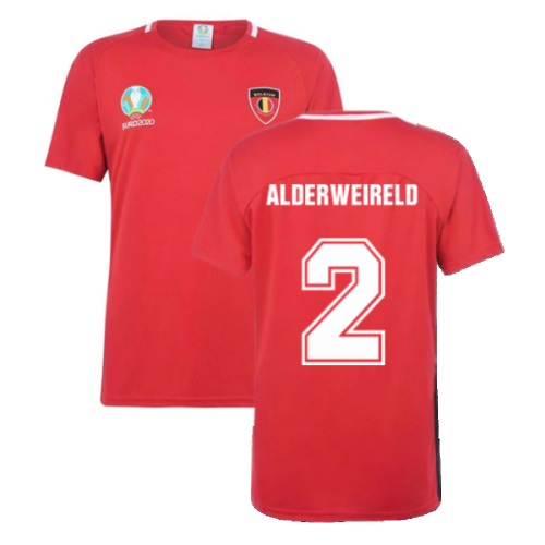 Belgium 2021 Polyester T-Shirt (Red) (ALDERWEIRELD 2)