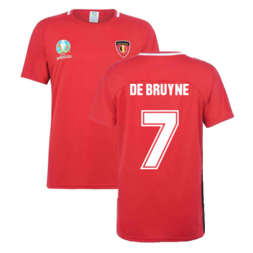 Belgium 2021 Polyester T-Shirt (Red) (DE BRUYNE 7)