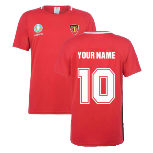 Belgium 2021 Polyester T-Shirt (Red) (Your Name)