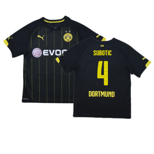 Borussia Dortmund 2014-16 Away Shirt ((Excellent) S) (Subotic 4)