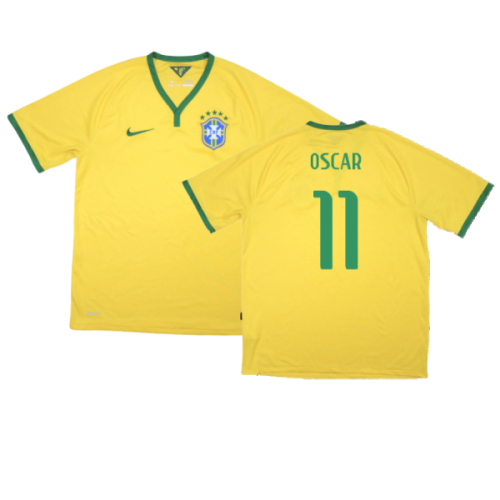 Brazil 2014-15 Home Shirt ((Excellent) XL) (Oscar 11)