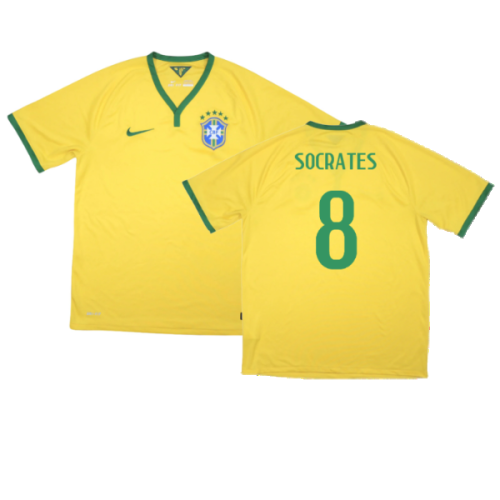 Brazil 2014-15 Home Shirt ((Excellent) XL) (Socrates 8)