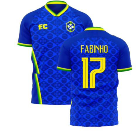 Brazil 2021-2022 Away Concept Football Kit (Fans Culture) (FABINHO 17)