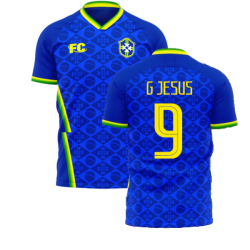 Brazil 2021-2022 Away Concept Football Kit (Fans Culture) (G JESUS 9)