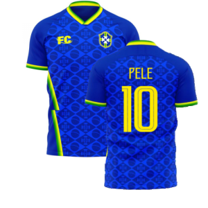 Brazil 2021-2022 Away Concept Football Kit (Fans Culture) (PELE 10)