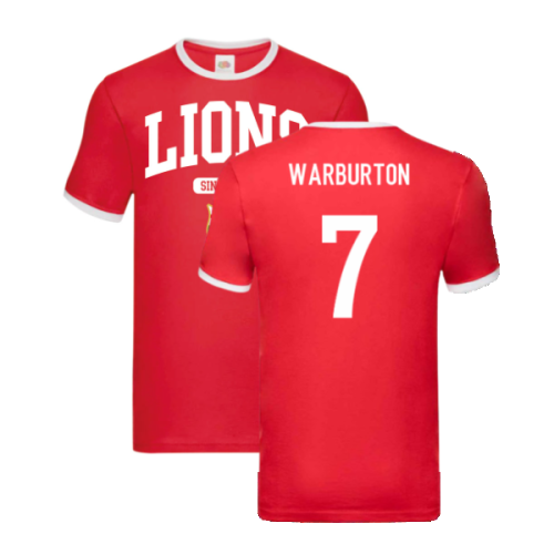 British and Irish Lions Established Ringer T-Shirt (Red) (Warburton 7)