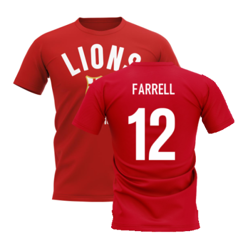 British and Irish Lions Established T-Shirt (Red) (Farrell 12)