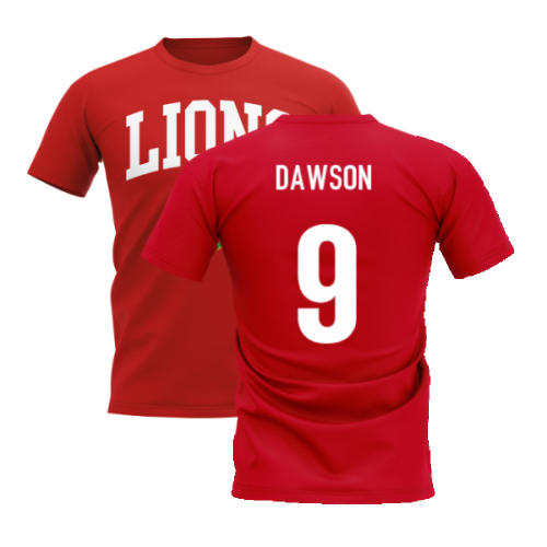 British and Irish Lions Since 1888 T-Shirt (Red) (Dawson 9)