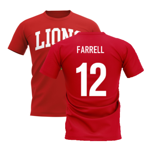 British and Irish Lions Since 1888 T-Shirt (Red) (Farrell 12)