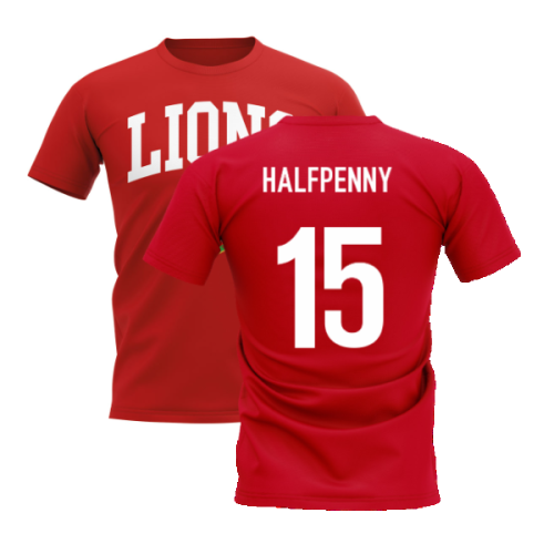 British and Irish Lions Since 1888 T-Shirt (Red) (Halfpenny 15)