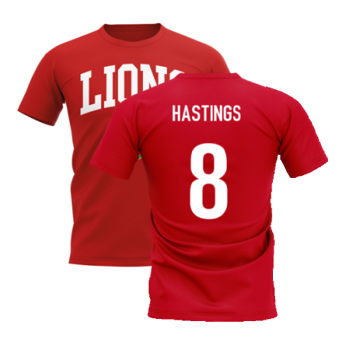 British and Irish Lions Since 1888 T-Shirt (Red) (Hastings 8)