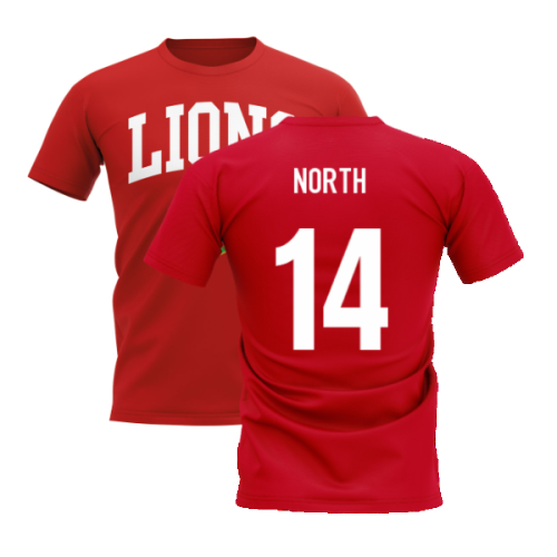 British and Irish Lions Since 1888 T-Shirt (Red) (North 14)