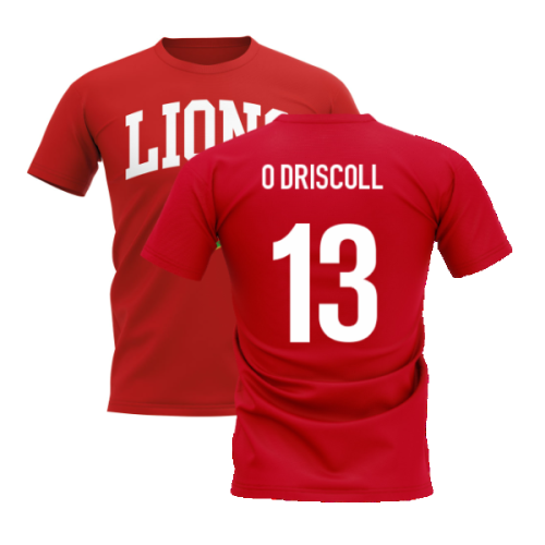 British and Irish Lions Since 1888 T-Shirt (Red) (O Driscoll 13)