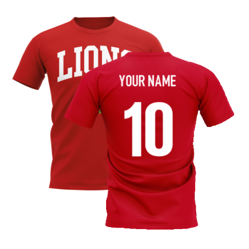 British and Irish Lions Since 1888 T-Shirt (Red) (Your Name)