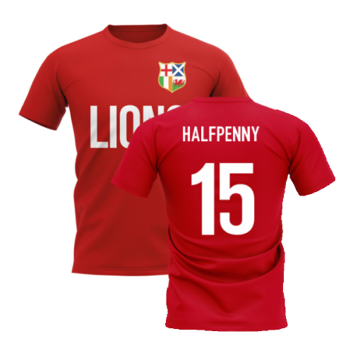 British and Irish Lions T-Shirt (Red) (Halfpenny 15)