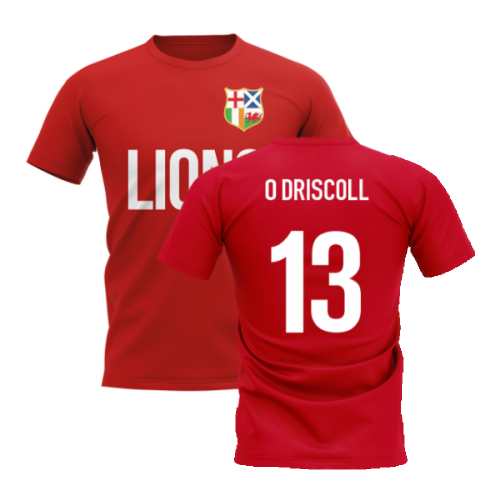 British and Irish Lions T-Shirt (Red) (O Driscoll 13)