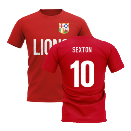 British and Irish Lions T-Shirt (Red) (Sexton 10)