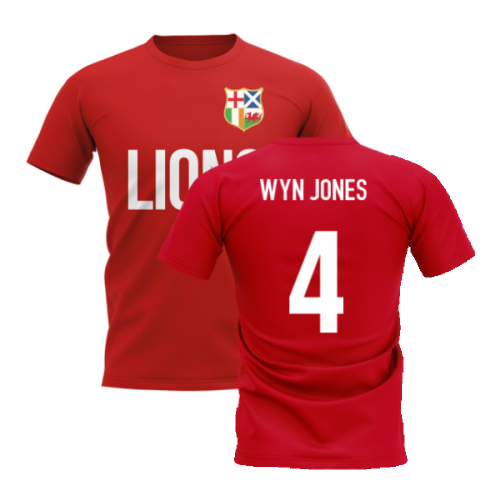 British and Irish Lions T-Shirt (Red) (Wyn Jones 4)